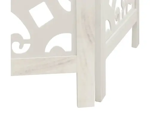 3-Paneļu Istabas Aizslietnis, Balts, Paulonijas Masīvkoks Vidaxl