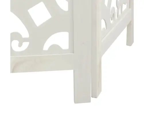 5-Paneļu Istabas Aizslietnis, Balts, Paulonijas Masīvkoks Vidaxl