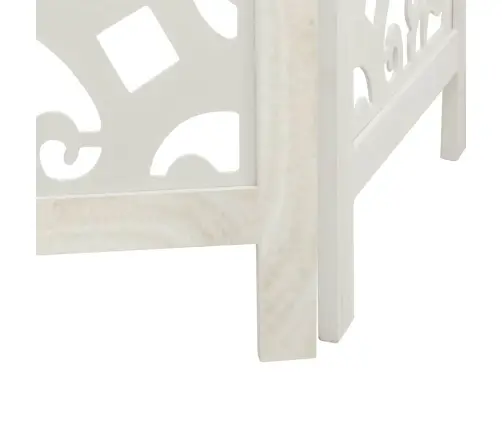 5-Paneļu Istabas Aizslietnis, Balts, Paulonijas Masīvkoks Vidaxl