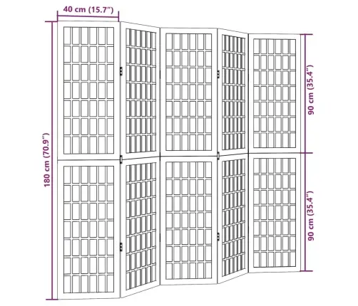 Kambario Pertvara, 5 Segmentai, Juoda, Paulovnijos Masyvas