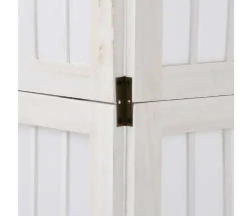 3-Paneļu Istabas Aizslietnis, Balts, Paulonijas Masīvkoks Vidaxl