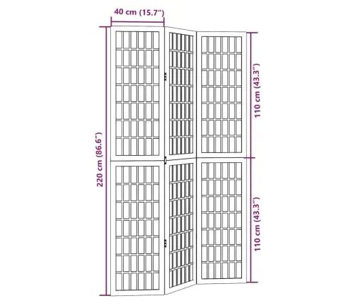 Kambario Pertvara, 3 Segmentai, Balta, Paulovnijos Masyvas