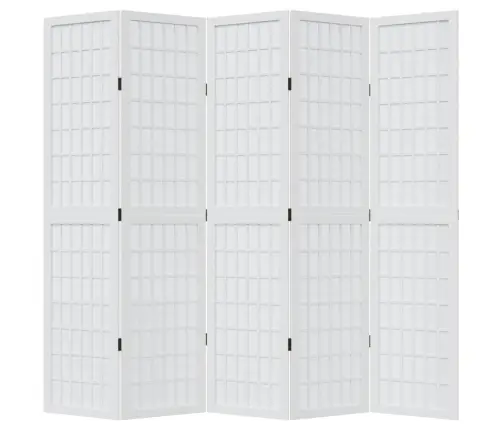 5-Paneļu Istabas Aizslietnis, Balts, Paulonijas Masīvkoks Vidaxl