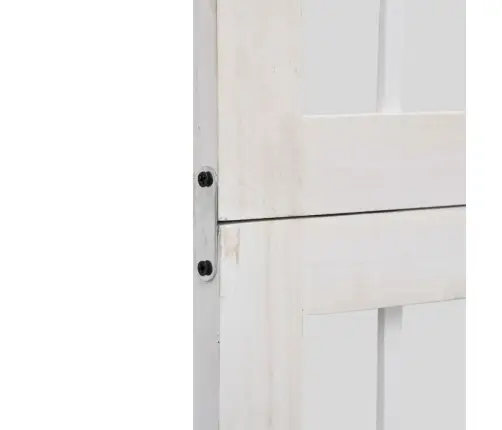 6-Paneļu Istabas Aizslietnis, Balts, Paulonijas Masīvkoks Vidaxl