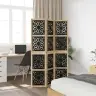 3-Paneļu Istabas Aizslietnis, Brūns, Melns, Paulonijas Koks Vidaxl