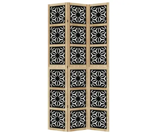 3-Paneļu Istabas Aizslietnis, Brūns, Melns, Paulonijas Koks Vidaxl