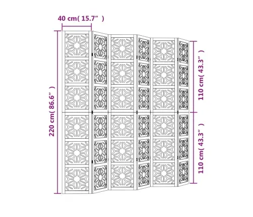 6 Paneeliga Ruumijagaja, Pruun Ja Must, Paulownia Puit