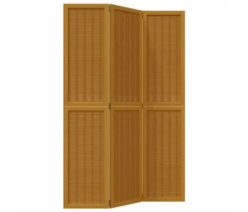 3-Paneļu Istabas Aizslietnis, Brūns, Paulonijas Masīvkoks Vidaxl
