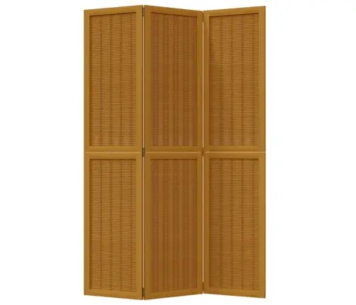 3-Paneļu Istabas Aizslietnis, Brūns, Paulonijas Masīvkoks Vidaxl