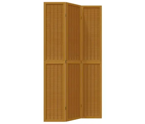 3-Paneļu Istabas Aizslietnis, Brūns, Paulonijas Masīvkoks Vidaxl