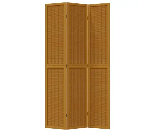 3-Paneļu Istabas Aizslietnis, Brūns, Paulonijas Masīvkoks Vidaxl