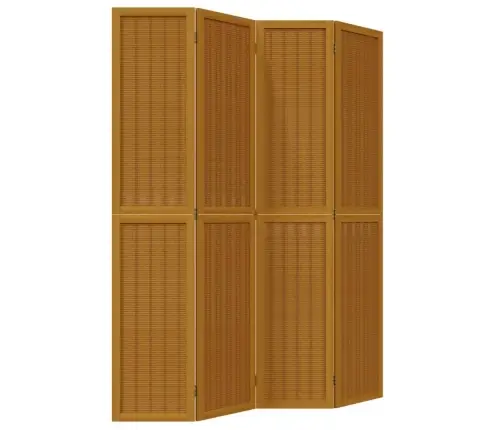 4-Paneļu Istabas Aizslietnis, Brūns, Paulonijas Masīvkoks Vidaxl