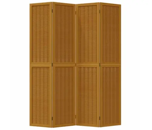 4-Paneļu Istabas Aizslietnis, Brūns, Paulonijas Masīvkoks Vidaxl