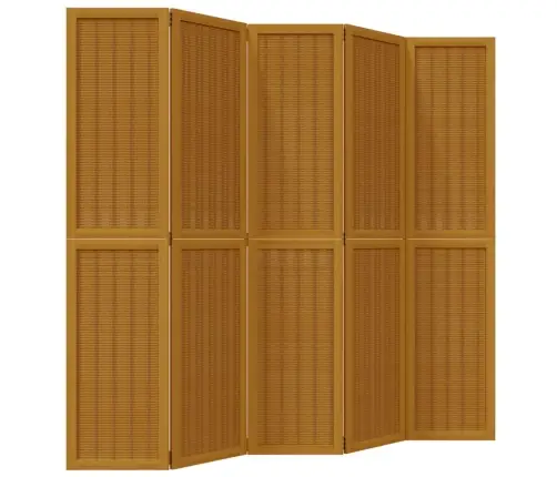 5-Paneļu Istabas Aizslietnis, Brūns, Paulonijas Masīvkoks Vidaxl