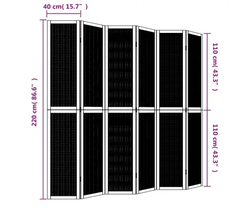 6 Paneeliga Ruumijagaja, Pruun, Paulownia Puit