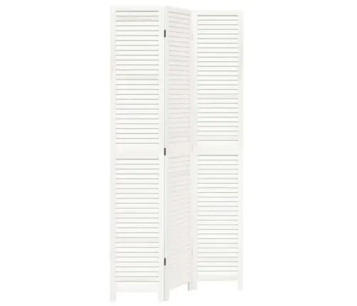 3-Paneļu Istabas Aizslietnis, Balts, Paulonijas Masīvkoks Vidaxl