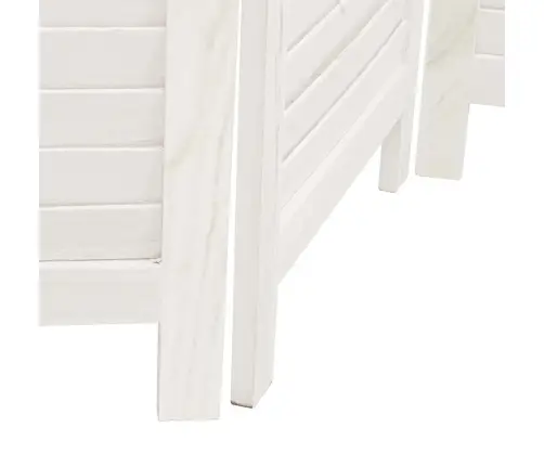 3-Paneļu Istabas Aizslietnis, Balts, Paulonijas Masīvkoks Vidaxl