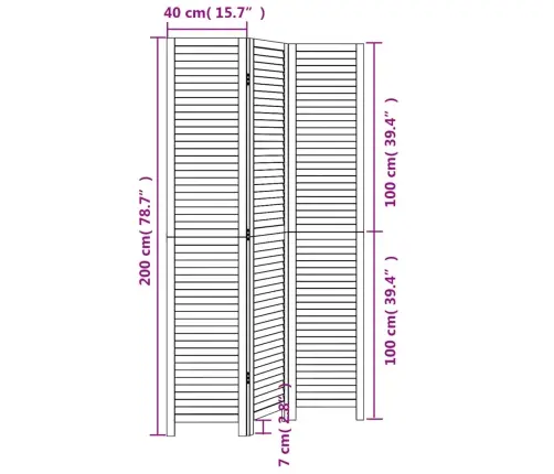 3 Paneeliga Ruumijagaja, Must, Paulownia Puit