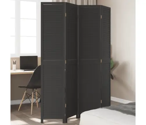 Kambario Pertvara, 4 Segmentai, Juoda, Paulovnijos Mediena