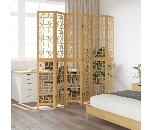 6 Paneeliga Ruumijagaja, Pruun, Paulownia Puit