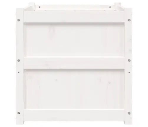 Dārza Puķu Kaste, Balta, 60X60X60 Cm, Priedes Masīvkoks Vidaxl