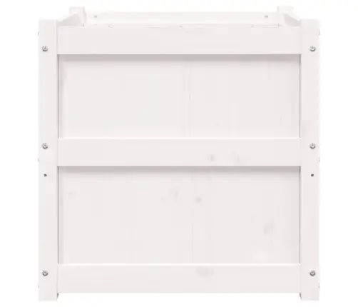 Dārza Puķu Kaste, Balta, 60X60X60 Cm, Priedes Masīvkoks Vidaxl