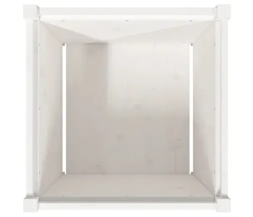 Dārza Puķu Kaste, Balta, 60X60X60 Cm, Priedes Masīvkoks Vidaxl