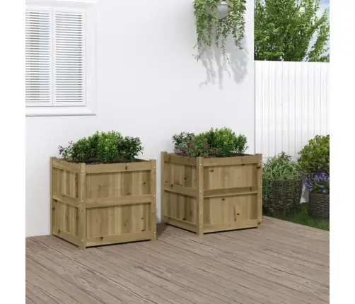 Dārza Puķu Kastes, 2 Gab., Impregnēts Priedes Koks Vidaxl