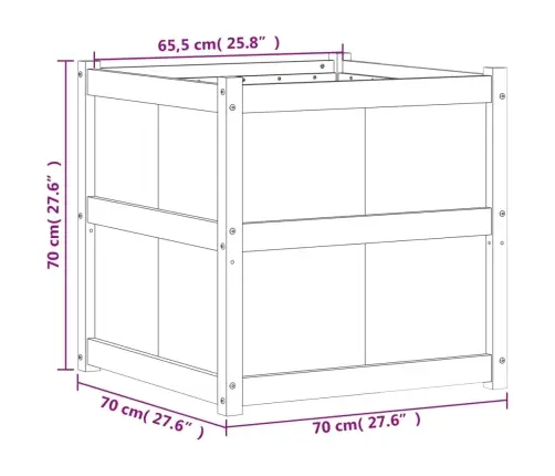Aia Taimekast, 70 X 70 X 70 cm Männipuit