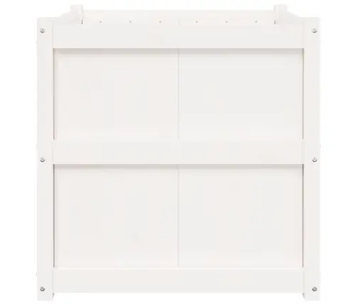 Dārza Puķu Kaste, Balta, 70X70X70 Cm, Priedes Masīvkoks Vidaxl