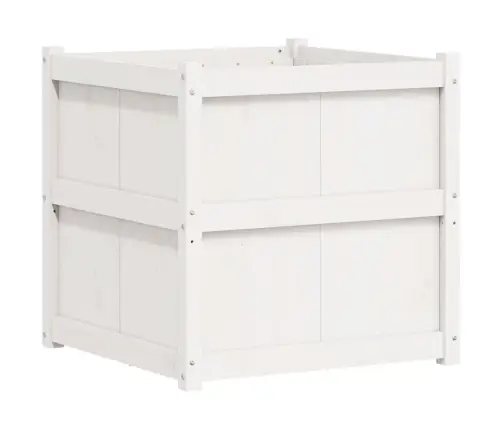 Dārza Puķu Kaste, Balta, 70X70X70 Cm, Priedes Masīvkoks Vidaxl