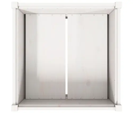 Dārza Puķu Kaste, Balta, 70X70X70 Cm, Priedes Masīvkoks Vidaxl