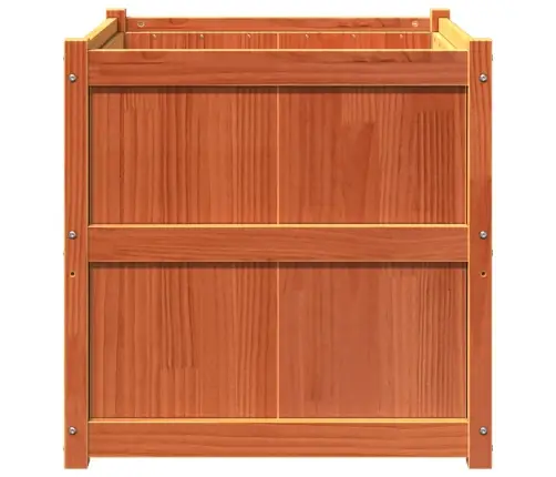 Dārza Puķu Kaste, Vaska Brūnas, 70X70X70 Cm, Priedes Masīvkoks Vidaxl