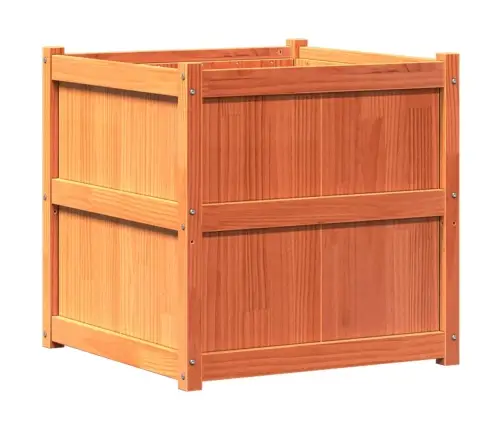 Dārza Puķu Kaste, Vaska Brūnas, 70X70X70 Cm, Priedes Masīvkoks Vidaxl