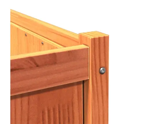 Dārza Puķu Kaste, Vaska Brūnas, 70X70X70 Cm, Priedes Masīvkoks Vidaxl