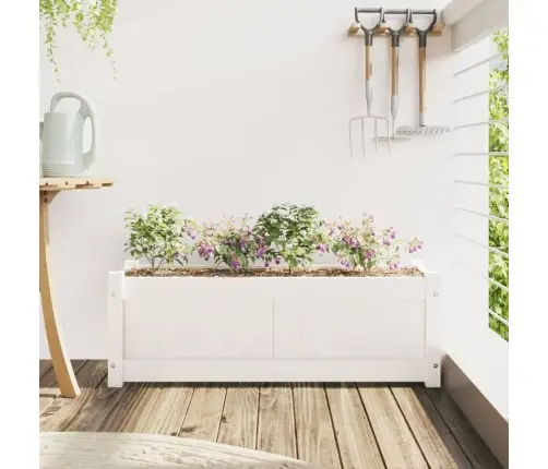 Taimekast, Valge, 90 X 31 X 31 cm Männipuit