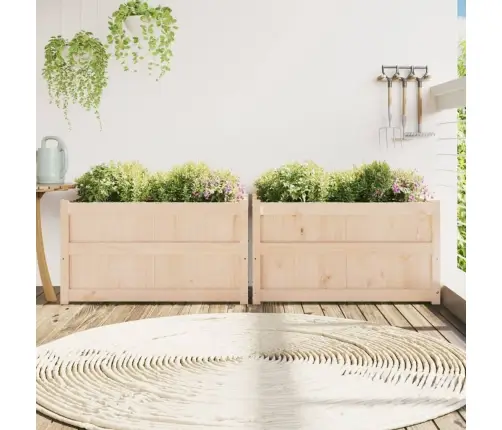 Dārza Puķu Kastes, 2 Gab., Priedes Masīvkoks Vidaxl