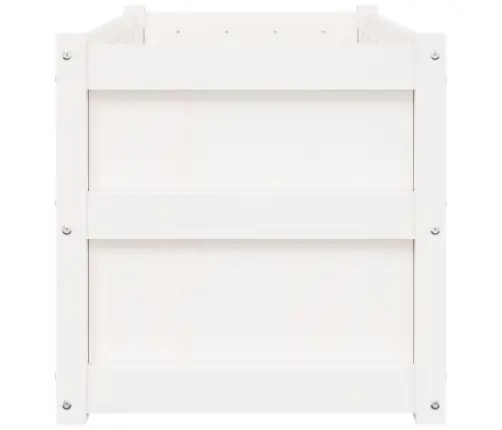 Sodo Lovelis, Baltas, 90X50X50cm Pušies Medienos Masyvas