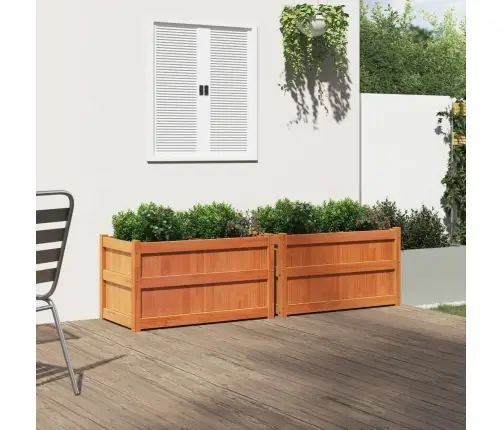 Dārza Puķu Kastes, 2 Gab., Vaska Brūnas, Priedes Masīvkoks Vidaxl