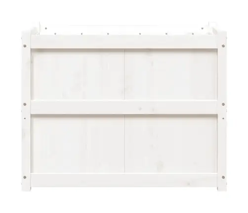 Dārza Puķu Kaste, Balta, 90X50X70 Cm, Priedes Masīvkoks Vidaxl