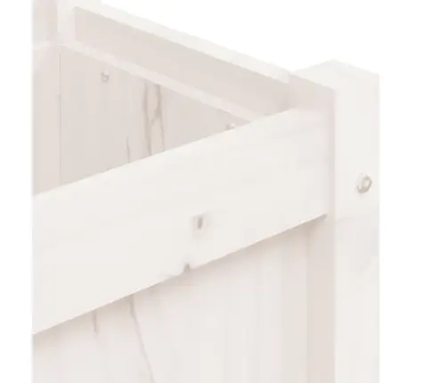 Dārza Puķu Kaste, Balta, 150X31X31 Cm, Priedes Masīvkoks Vidaxl