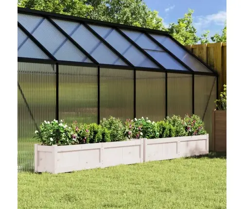 Dārza Puķu Kastes, 2 Gab., Balta, Priedes Masīvkoks Vidaxl