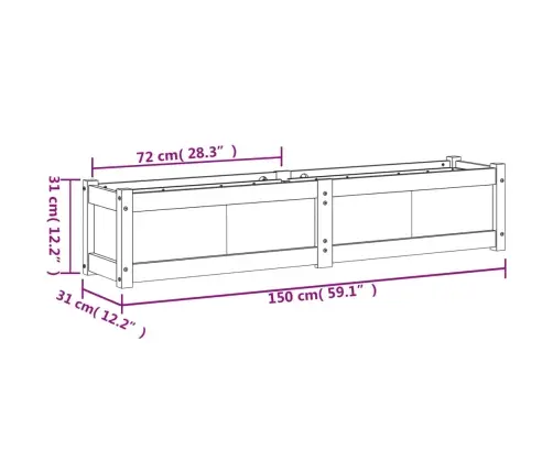 Aia Taimekastid 2 Tk, Vahapruun, Männipuit