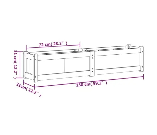 Dārza Puķu Kastes, 2 Gab., Impregnēts Priedes Koks Vidaxl