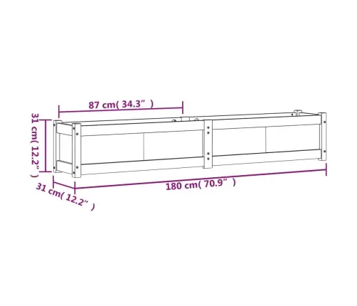Sodo Lovelis, Vaško Rudas, 180X31X31cm Pušies Medienos Masyvas