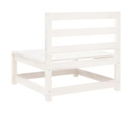 Sodo Sofos Dalis, Balta, 70X70X67cm Pušis, Be Porankių