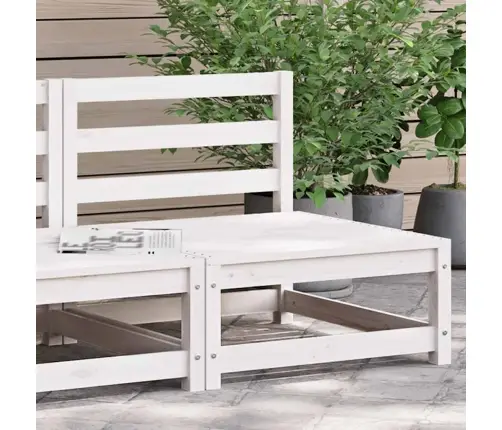 Sodo Sofos Dalis, Balta, 70X70X67cm Pušis, Be Porankių