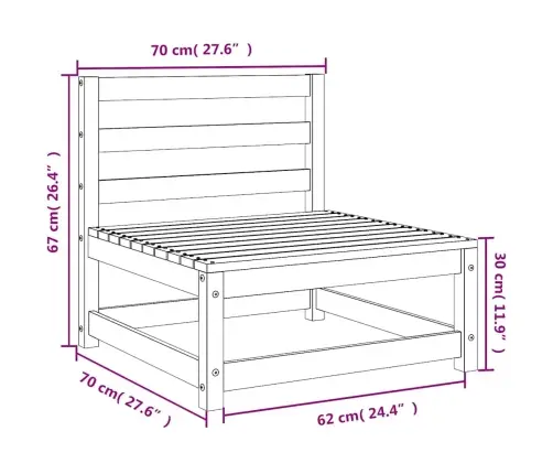 Käetugedeta Aiadiivanid 2 Tk, Valge, 70 X 70 X 67 cm Männipuit