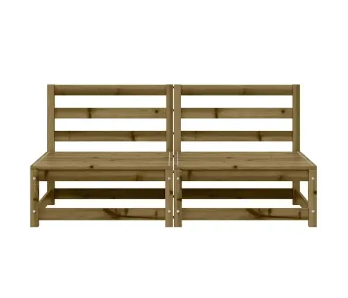 Sodo Sofos Dalys, 2Vnt., 70X70X67cm Pušis, Be Porankių