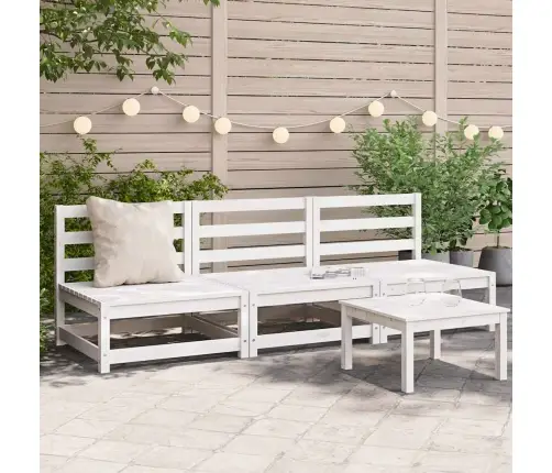 Käetugedeta Aiadiivanid 3 Tk, Valge, 70 X 70 X 67 cm Männipuit